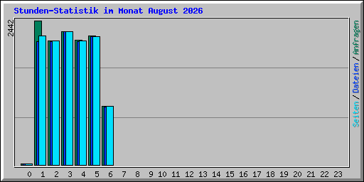 Stunden-Statistik im Monat August 2026